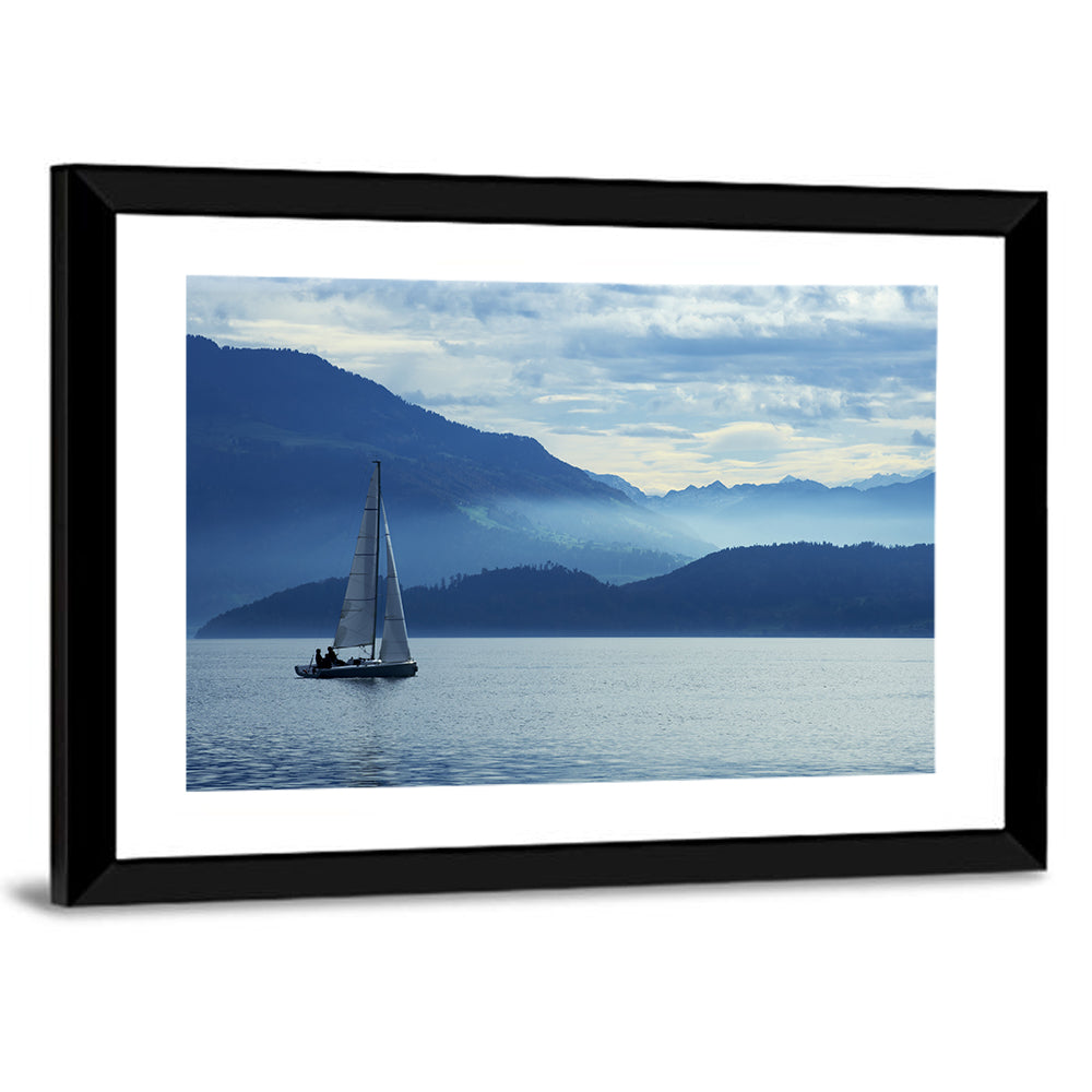 Lake Zug Sailing Wall Art