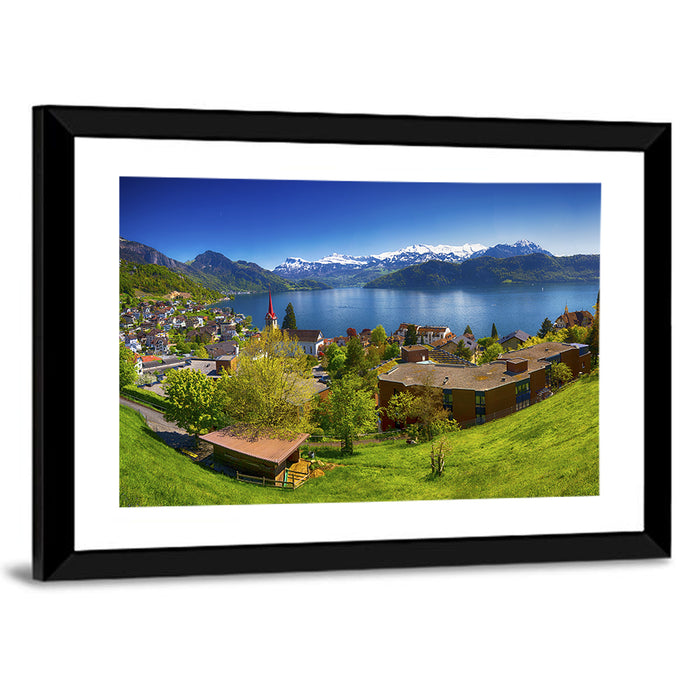 Lake Lucerne, Weggis Wall Art as a framed print