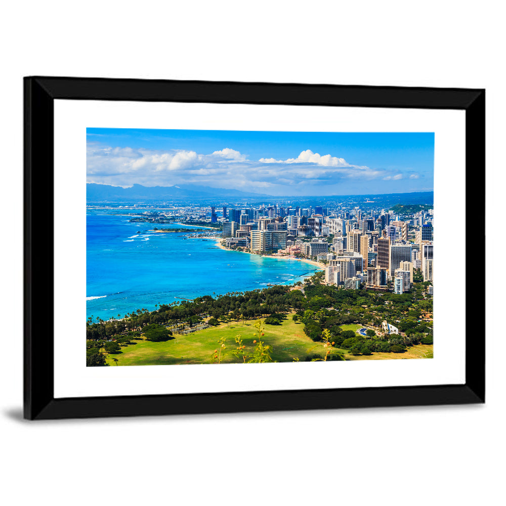 Honolulu Skyline Wall Art