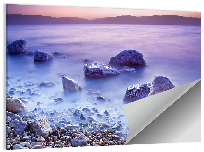 Dead Sea Salt Rocks at Dawn Wall Art as a poster print