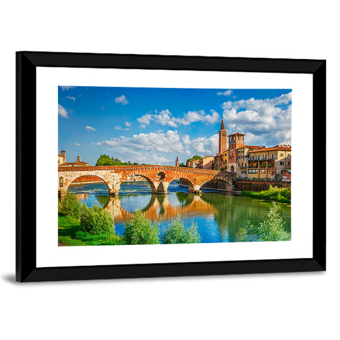 Ponte Pietra, Verona Wall Art as a framed print