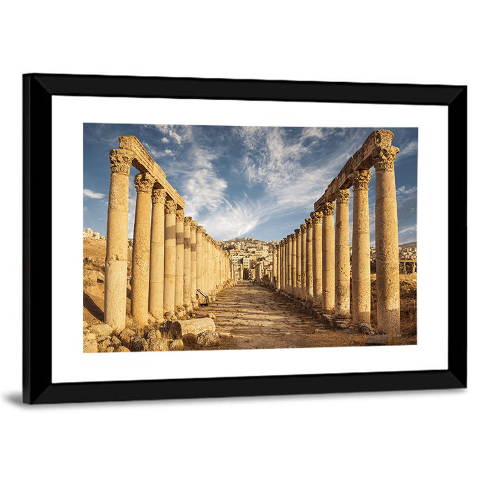 Cardo Maximus, Jerash Wall Art as a framed print