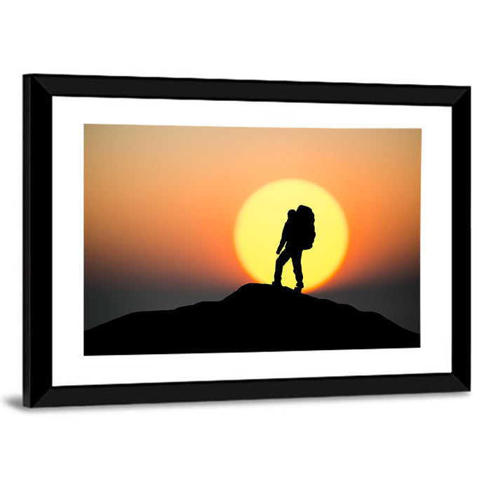 Summit Silhouette Wall Art as a framed print