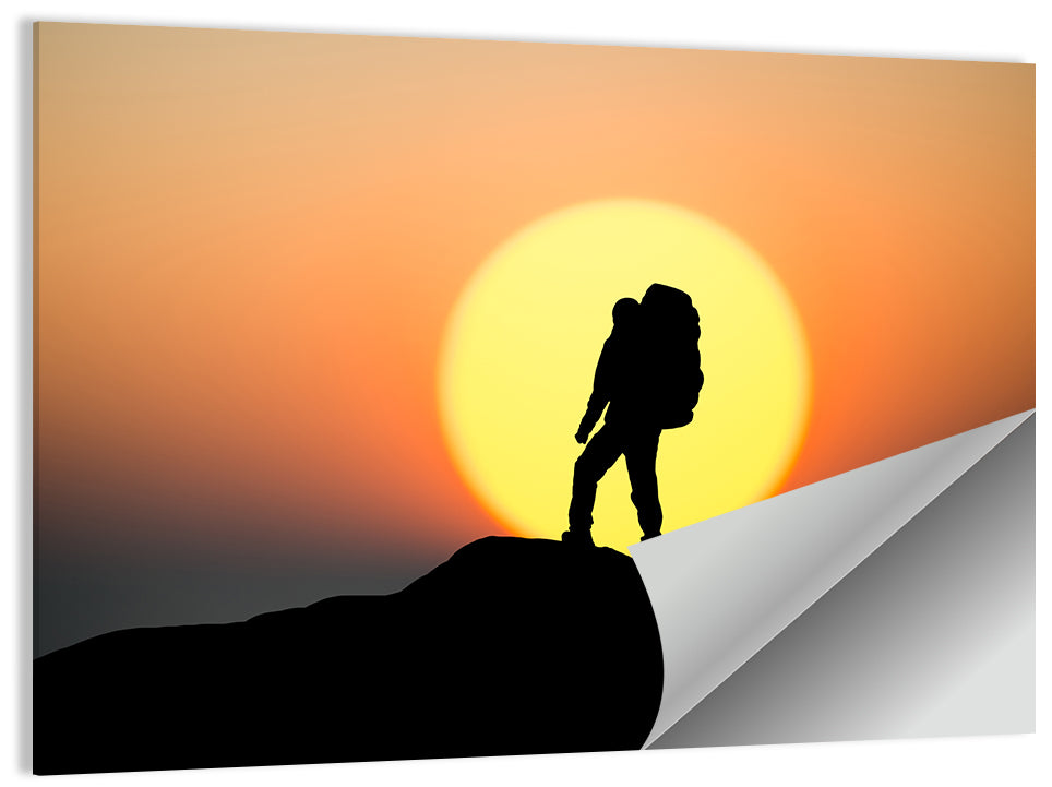 Climber Summit Wall Art
