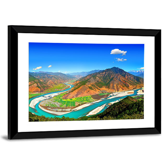 First Bend of the Yangtze, Lijiang Wall Art as a framed print
