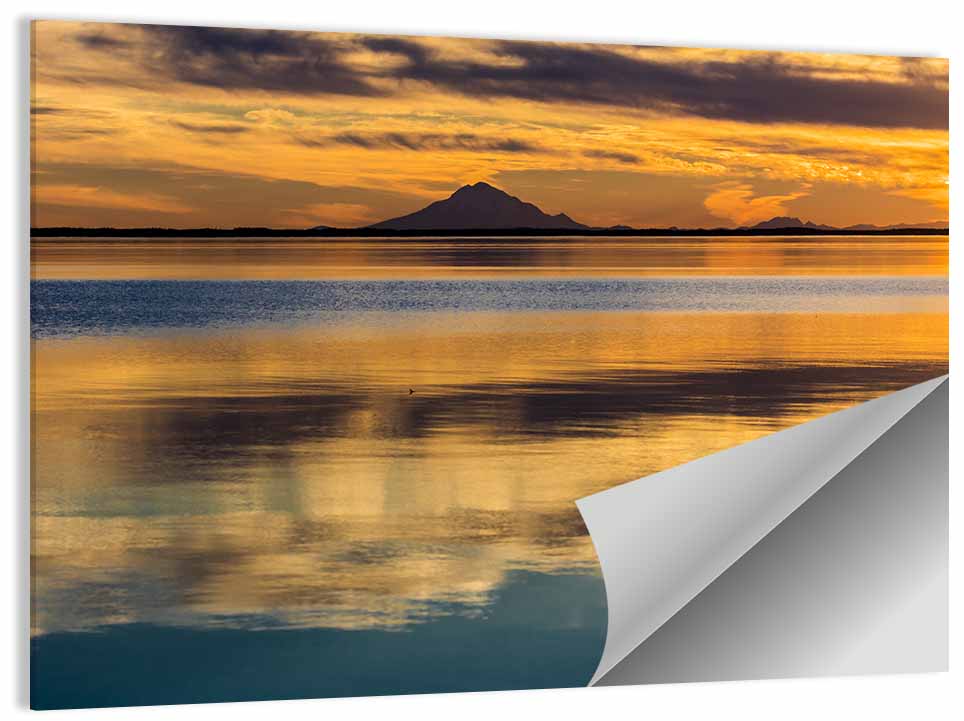 Mt Redoubt Volcano & Skilak Lake Wall Art