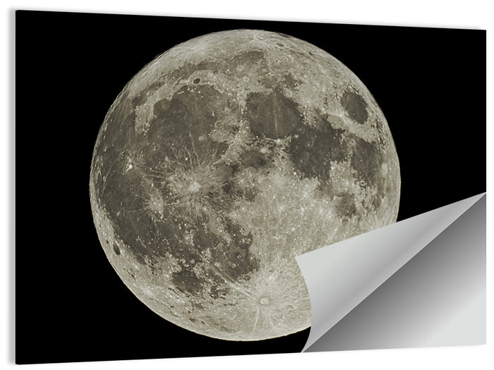 Full Moon with Tycho Rays Wall Art as a poster print