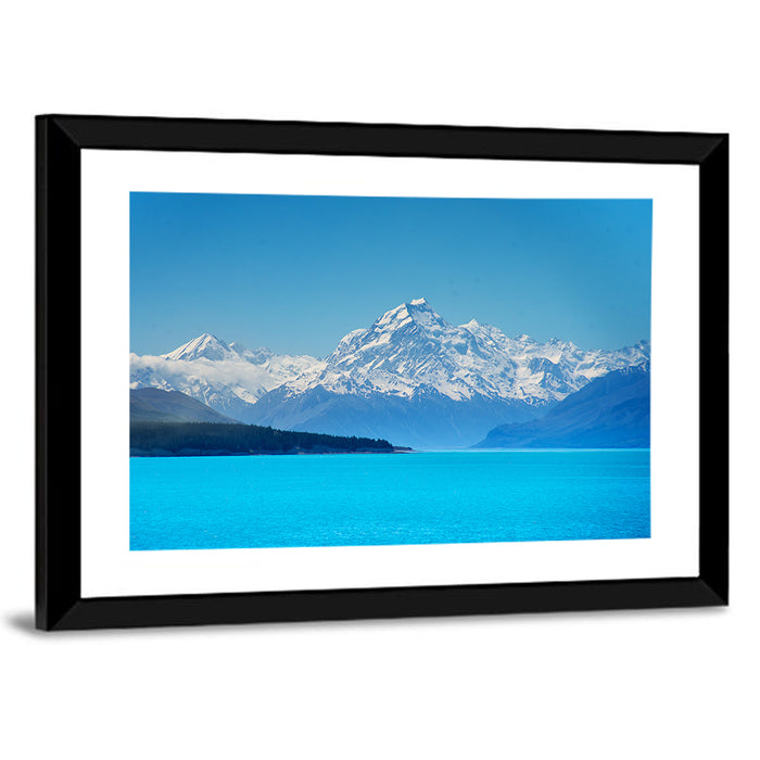 Aoraki Over Lake Pukaki Wall Art as a framed print