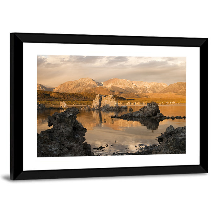Mono Lake Tufa at Golden Hour Wall Art as a framed print