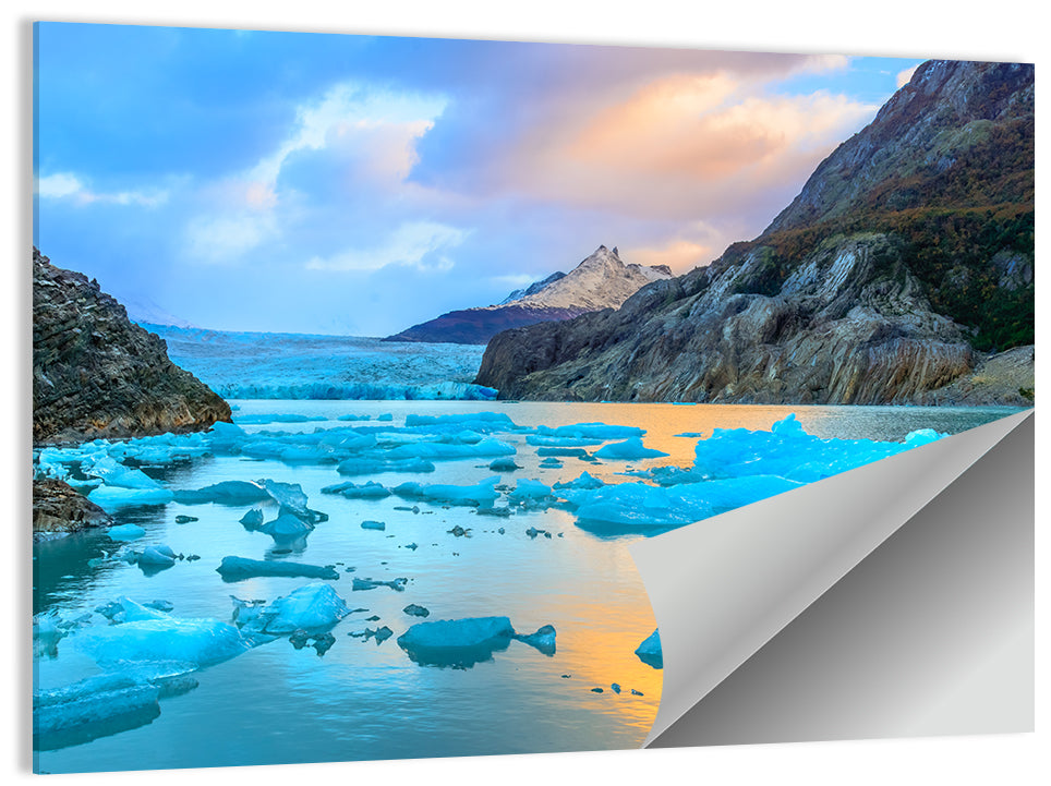 Grey Glacier Wall Art