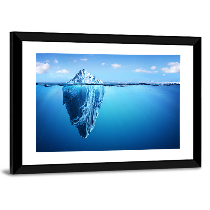 Split-level Iceberg Wall Art as a framed print