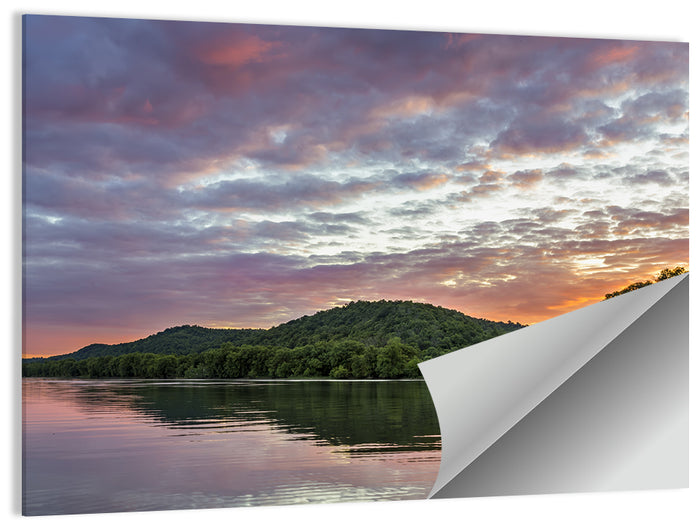 Ohio River Paden City at Dusk Wall Art as a poster print