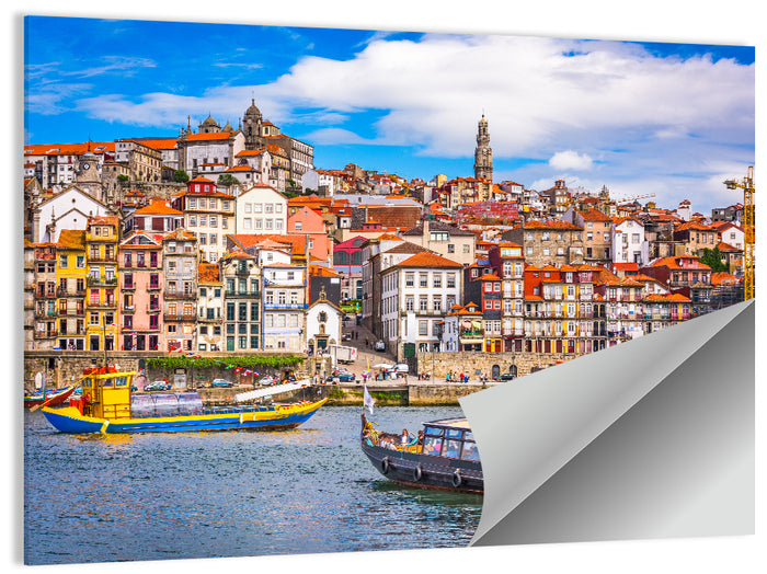 Porto Old Town Douro Riverfront Wall Art as a poster print