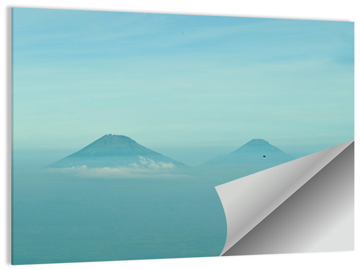 Sumbing and Sindoro Volcanoes Wall Art as a poster print