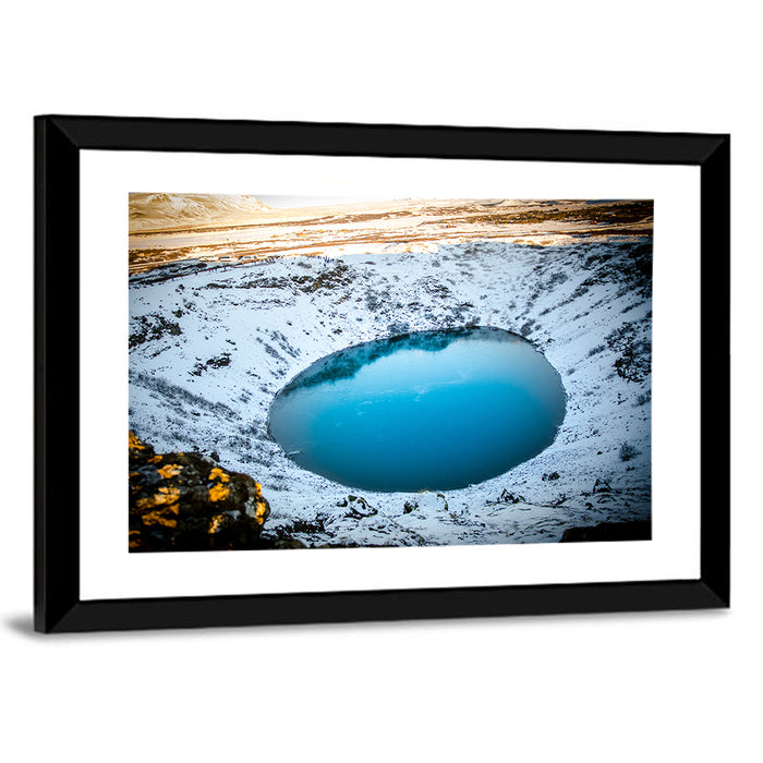 Kerid Crater Lake Wall Art as a framed print