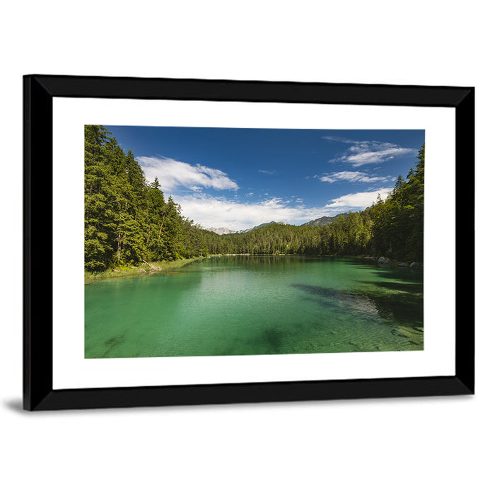 Lake Eibsee Reflections Wall Art as a framed print