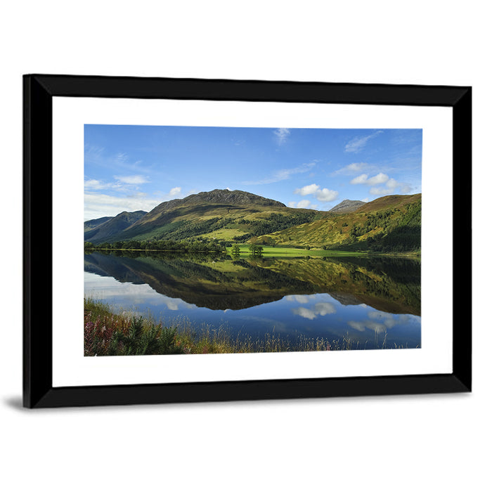 Irish Lake Reflection Wall Art as a framed print