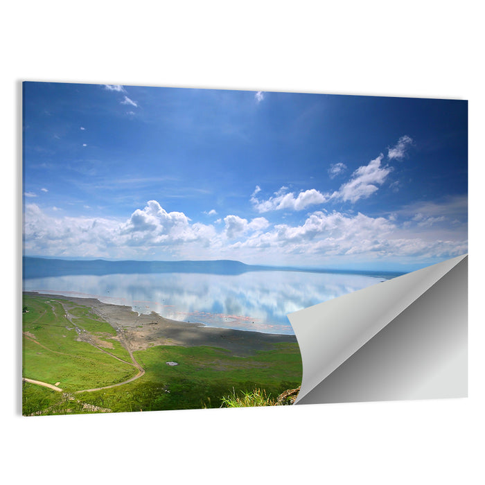 Lake Nakuru Cliffside Reflection Wall Art as a poster print