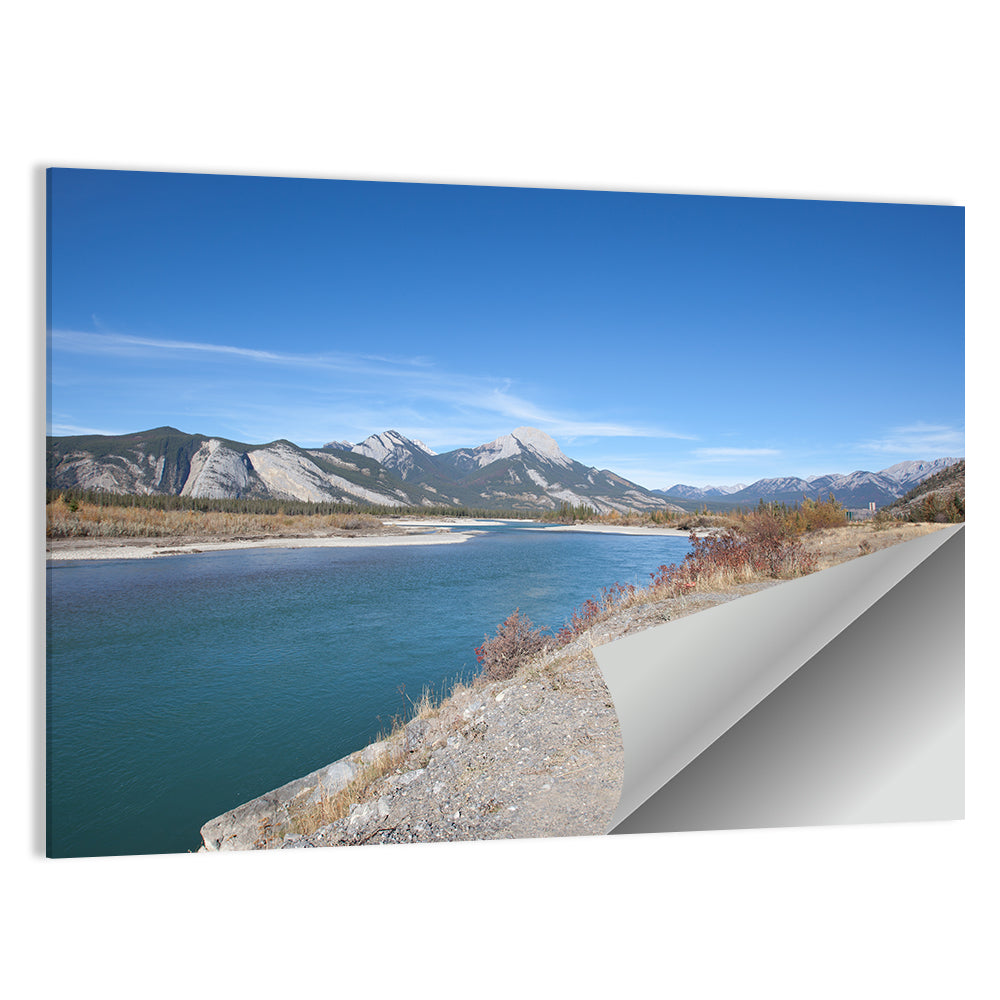 Mount Aeolus from Athabasca River Wall Art