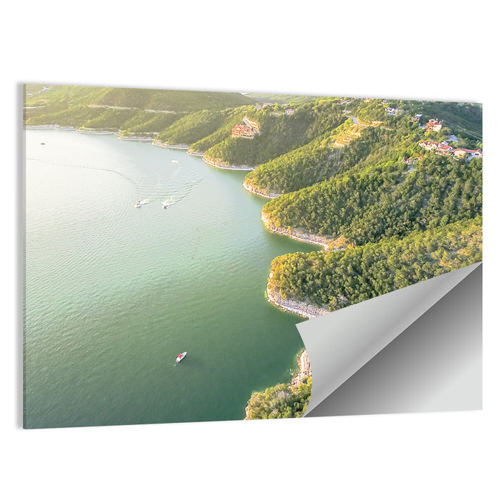 Lake Travis Aerial View Wall Art as a poster print