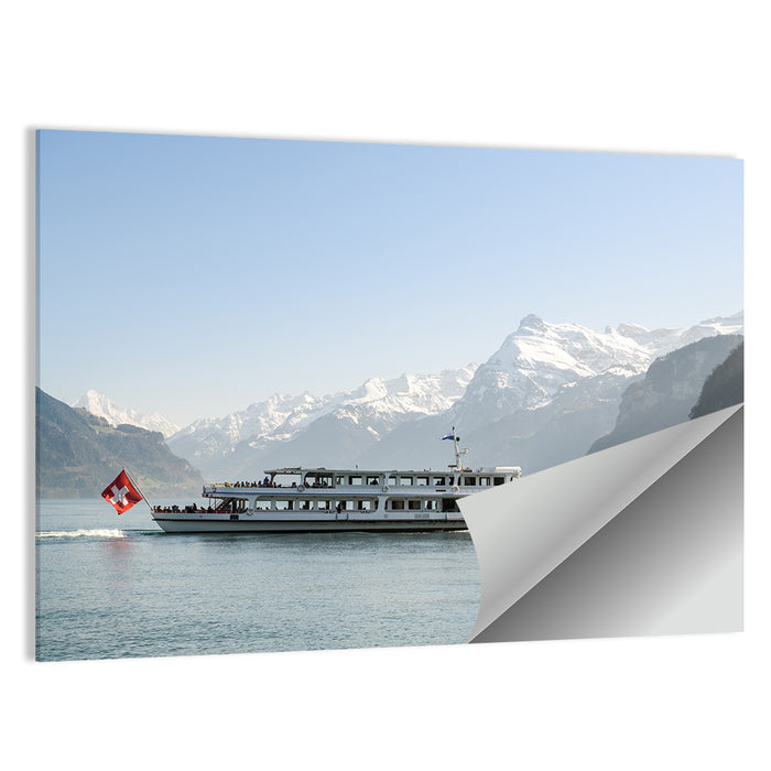 Lake Lucerne Passenger Boat Wall Art as a poster print
