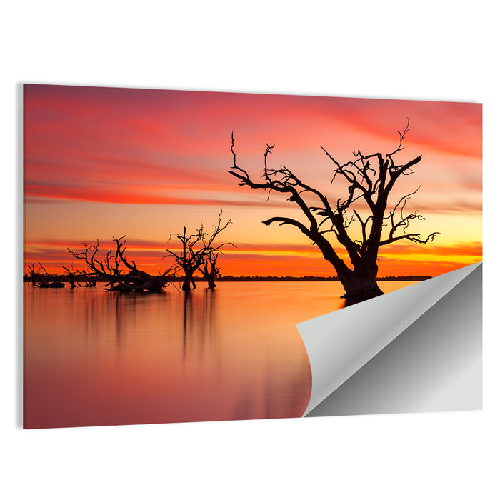 Lake Bonney Sunset Reflections Wall Art as a poster print