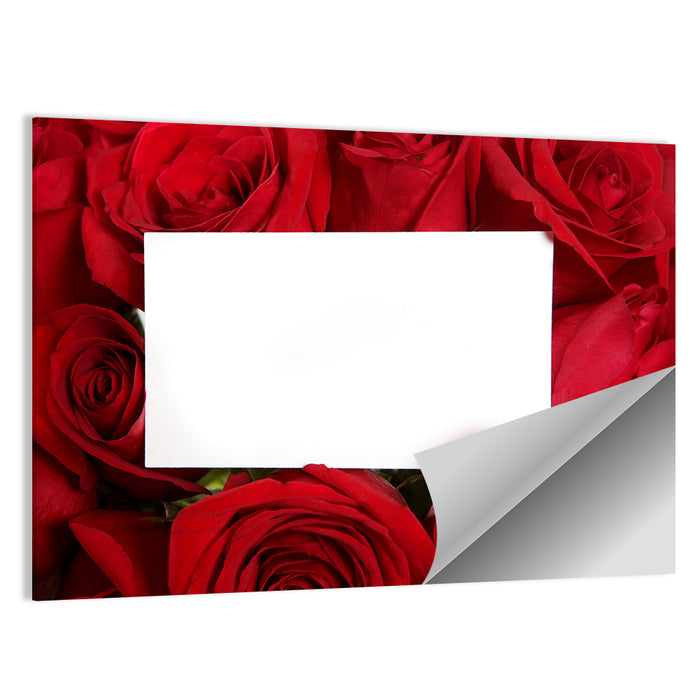 Rose Frame with White Center Wall Art as a poster print