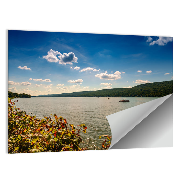 Greenwood Lake Autumn View Wall Art as a poster print
