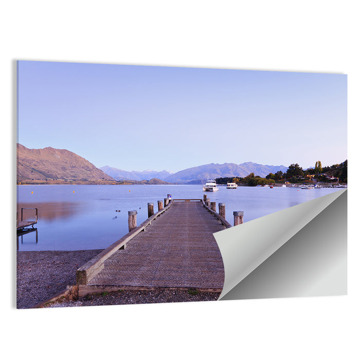 Wanaka Pier at Twilight Wall Art as a poster print