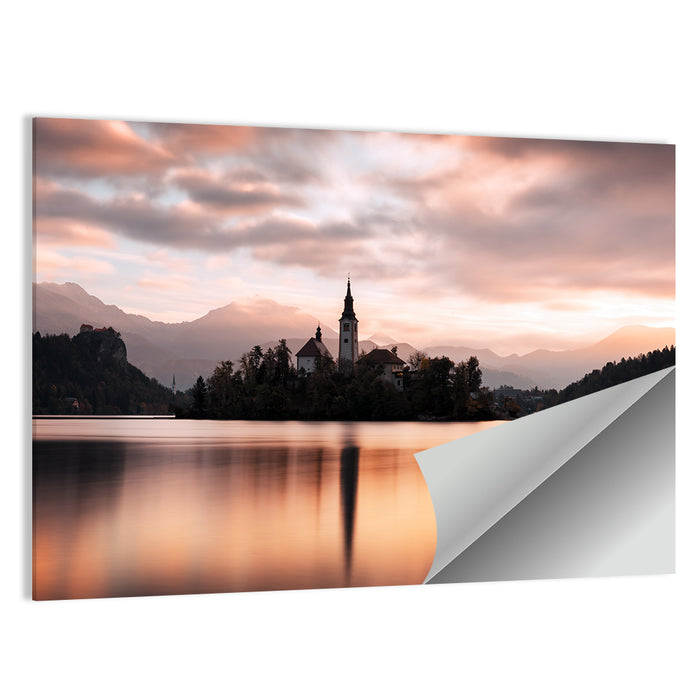 Sunrise Over Bled Island Wall Art as a poster print