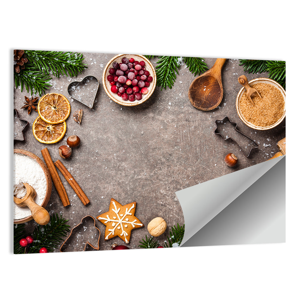 Baking Cookies With Ingredients Wall Art