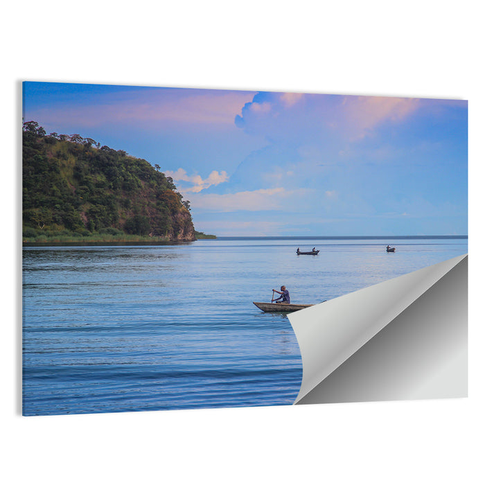 Wooden Boat on Lake Tanganyika Wall Art as a poster print