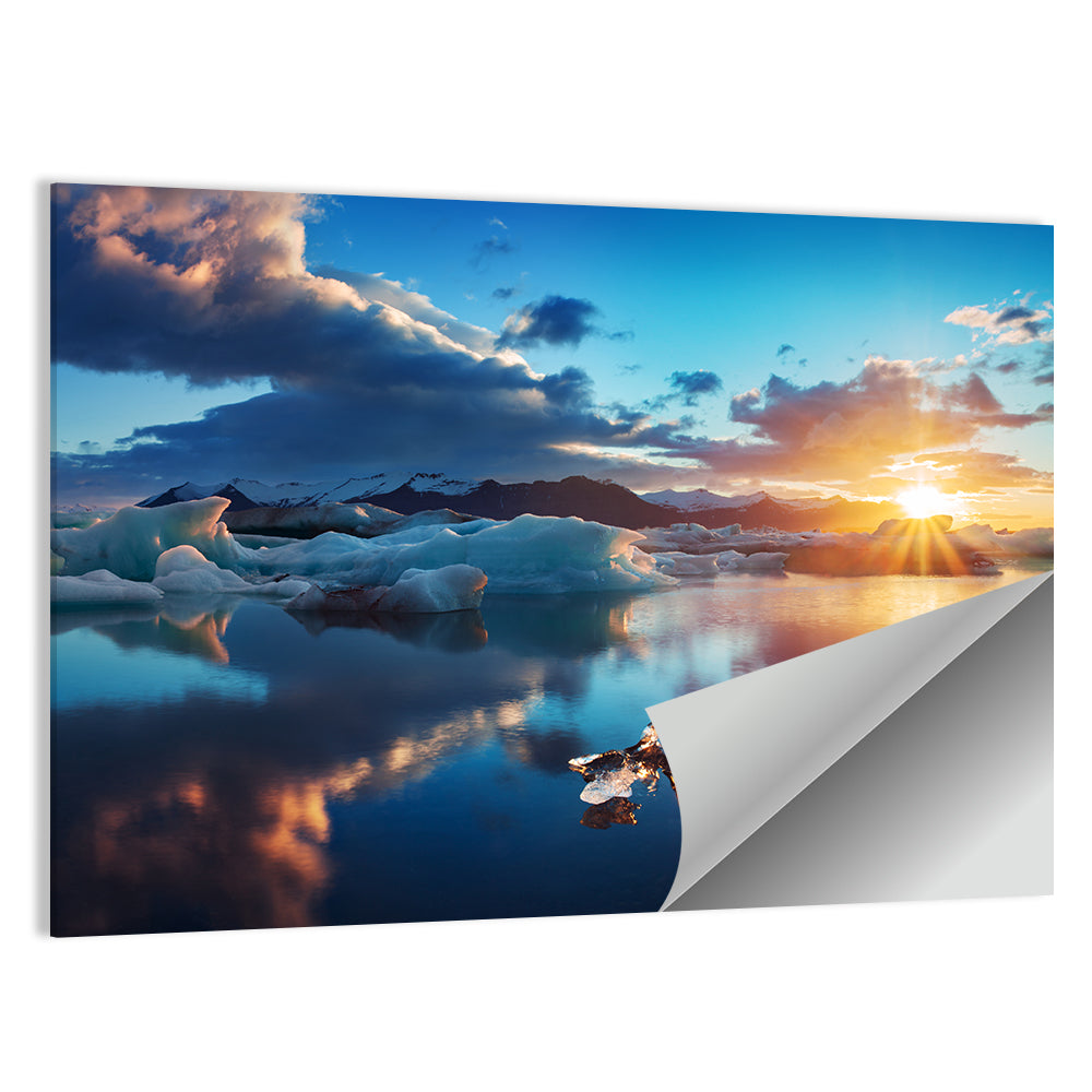 Jokulsarlon Lagoon Sunrise Wall Art