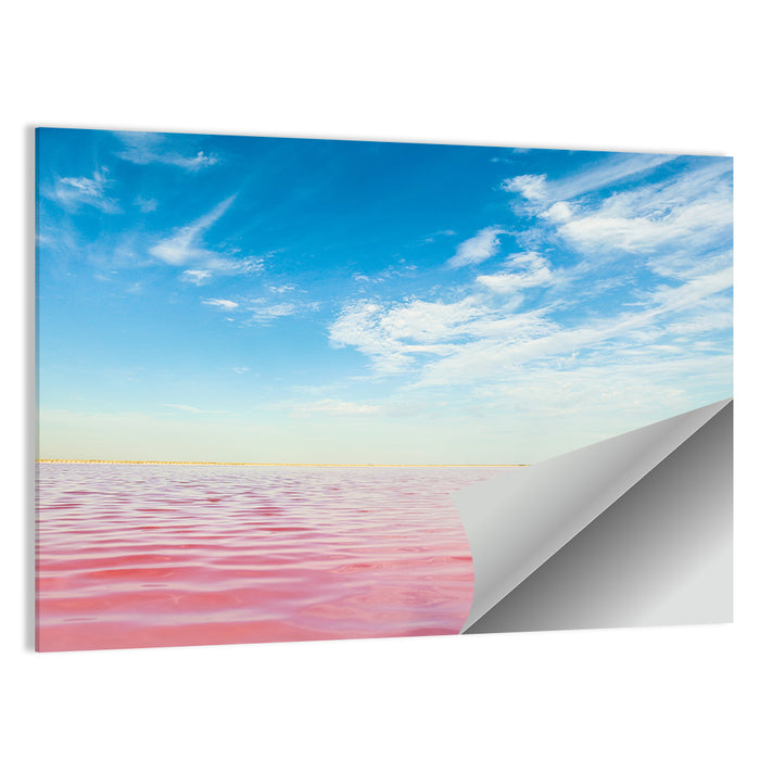 Pink Lake Horizon Wall Art as a poster print