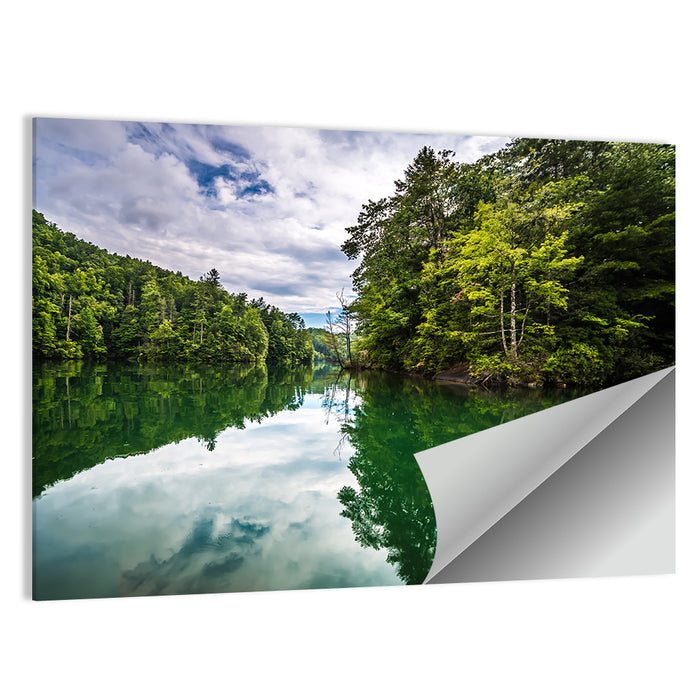 Lake Jocassee Reflection Wall Art as a poster print