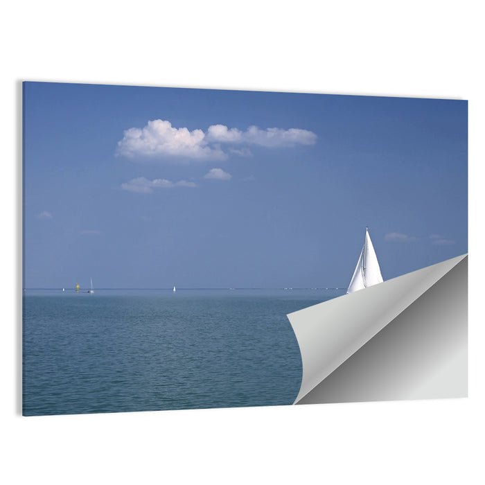 Sailboat on Lake Balaton Wall Art as a poster print