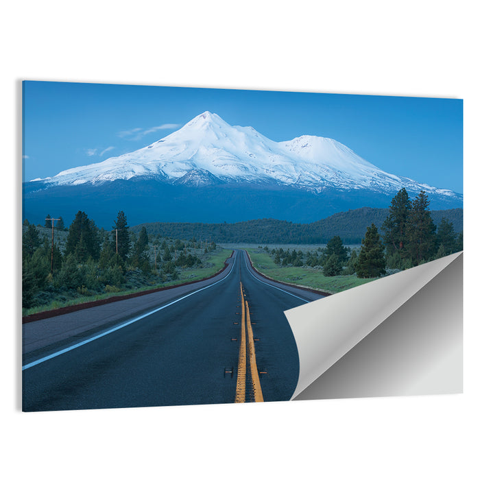 Road to Mount Shasta Wall Art as a poster print