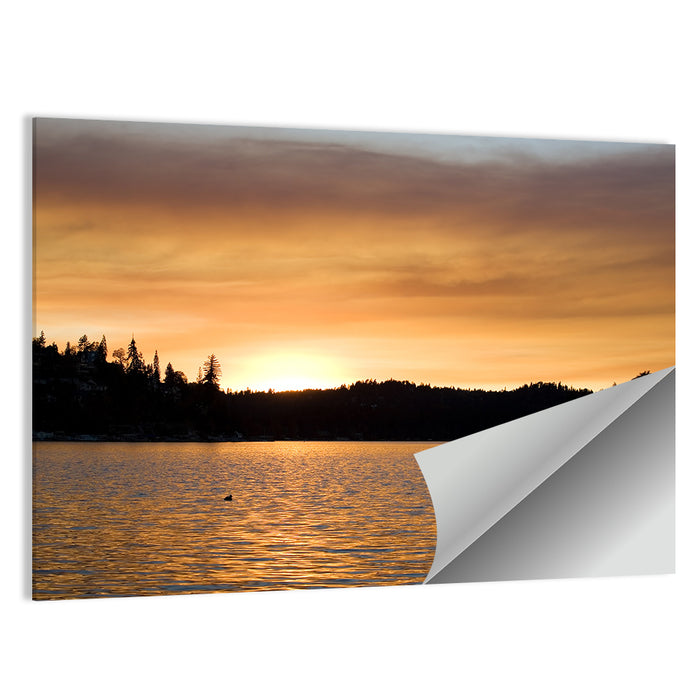 Lake Arrowhead Sunset Wall Art as a poster print