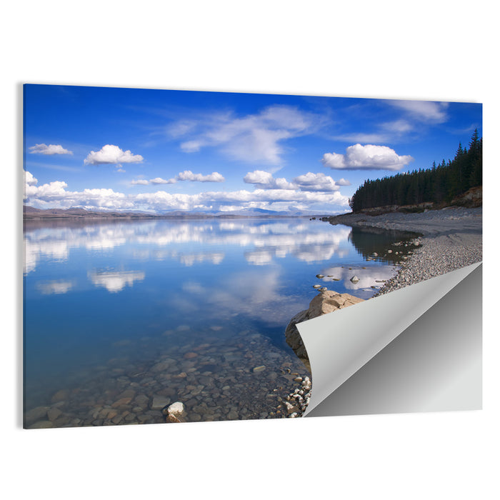 Pukaki Pebbled Shoreline Wall Art as a poster print