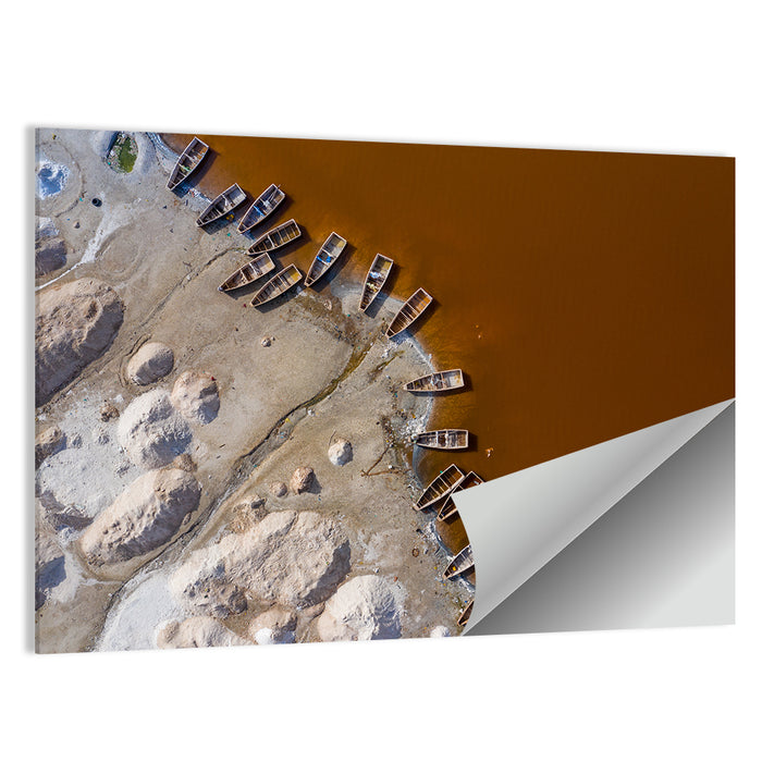 Salt Piles at Lake Retba Wall Art as a poster print