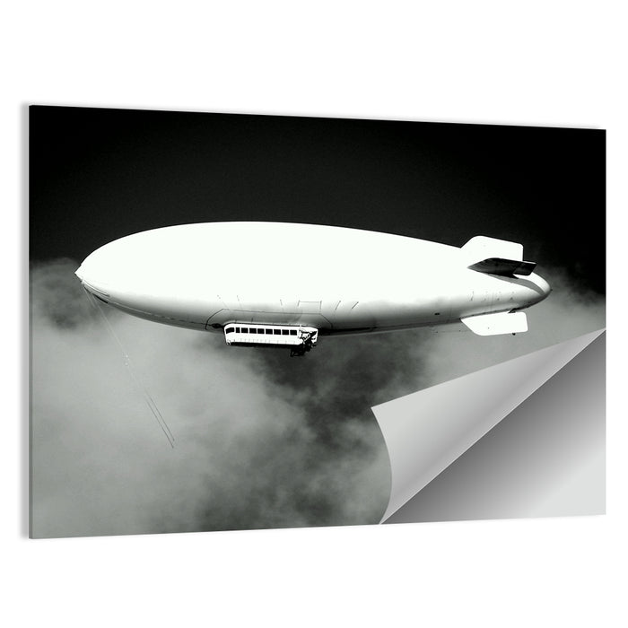 Dirigible Over Clouds Wall Art as a poster print