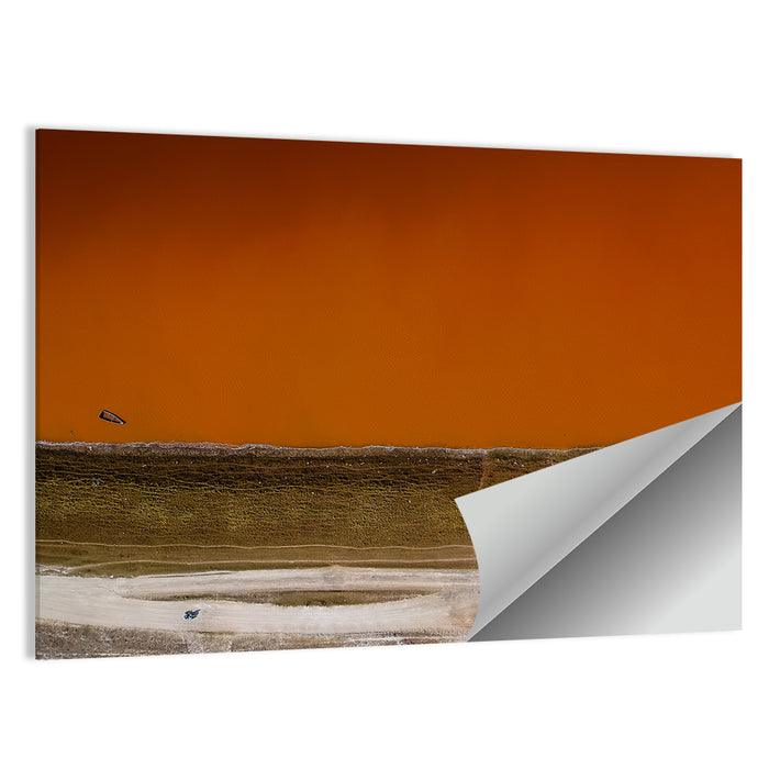 Lake Retba Aerial View Wall Art as a poster print