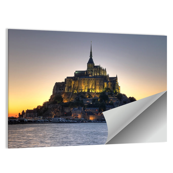 Mont Saint-michel at Dusk Wall Art as a poster print