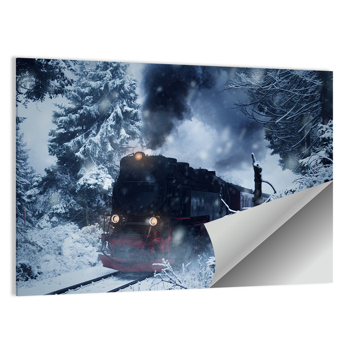 Historical Steam Locomotive Wall Art as a poster print