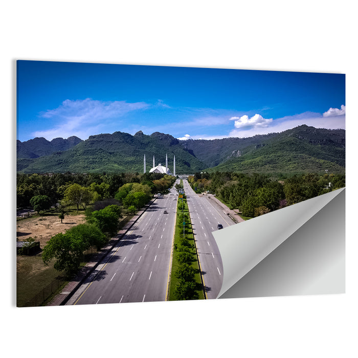 Faisal Mosque Islamabad Wall Art as a poster print