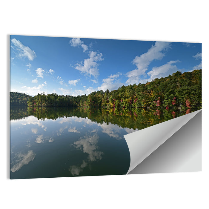 Autumn Reflection at Lake Santeetlah Wall Art as a poster print