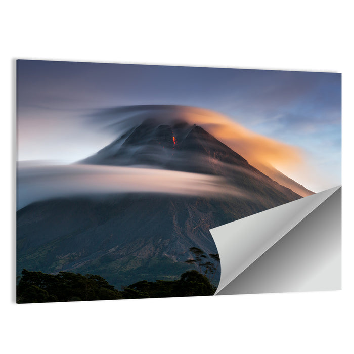 Mount Merapi at Dusk Wall Art as a poster print