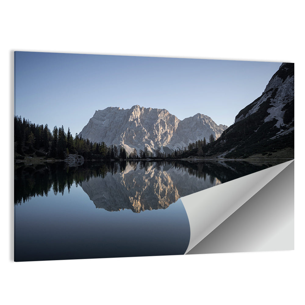 Mount Zugspitze from Lake Seebensee Wall Art
