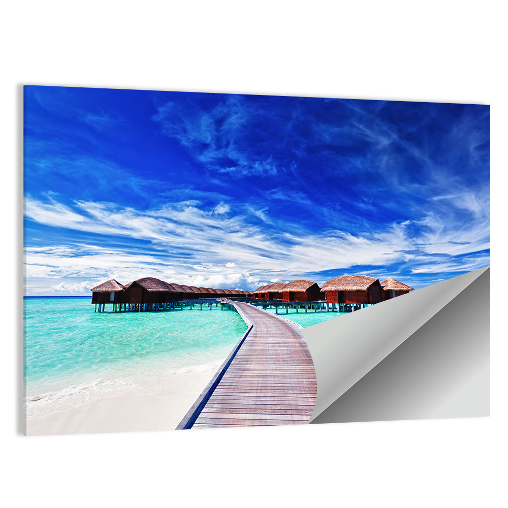 Tourists Villas Maldives Wall Art