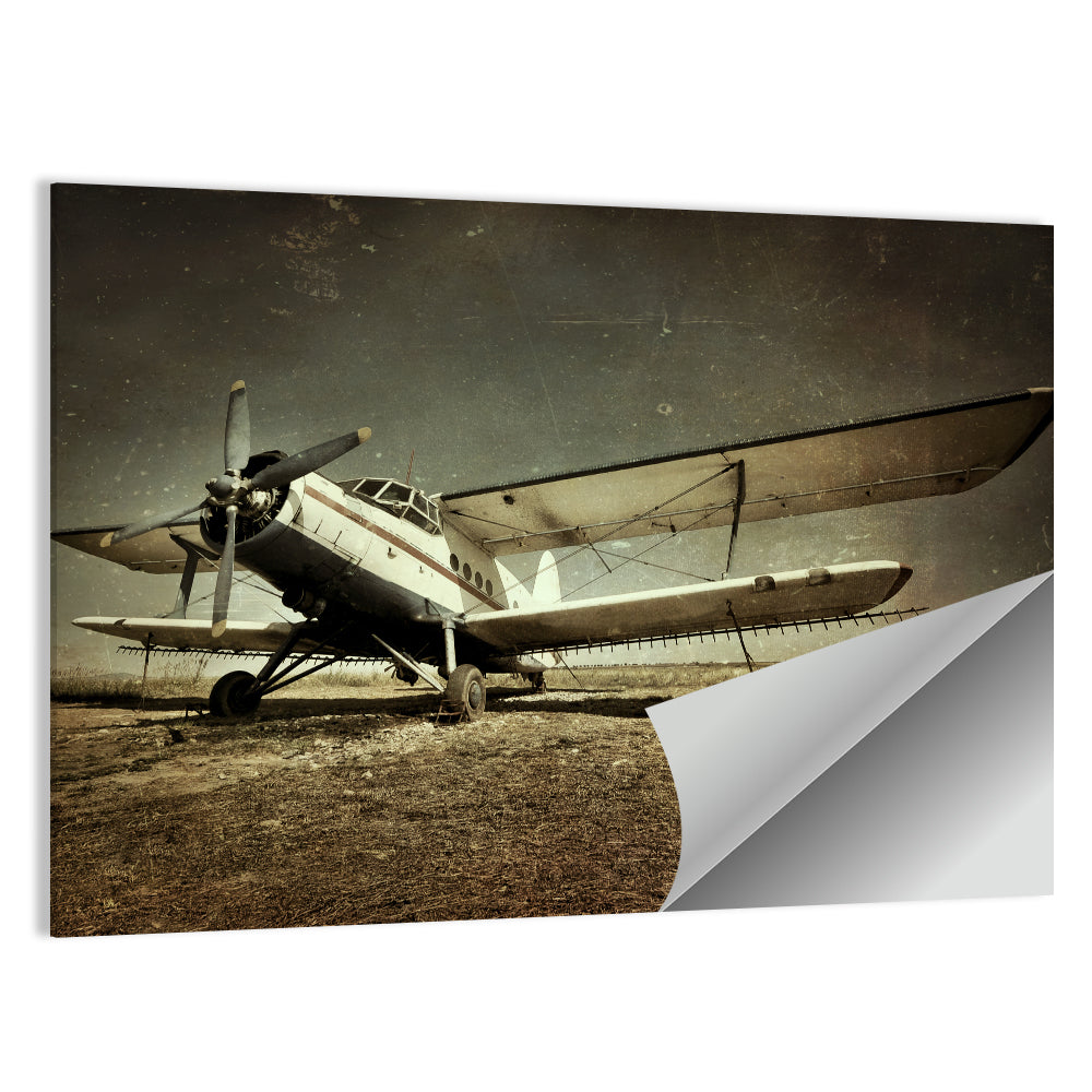 Old Military Plane Wall Art